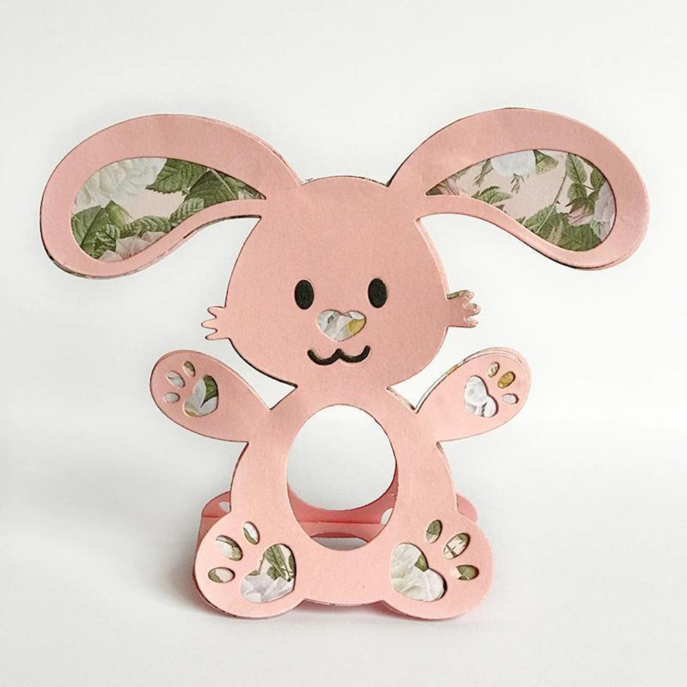 Newly launched Candy rabbit packaging Metal cutting mold Easter Egg rack box Diy Clipbook Photo album Paper Cuttings