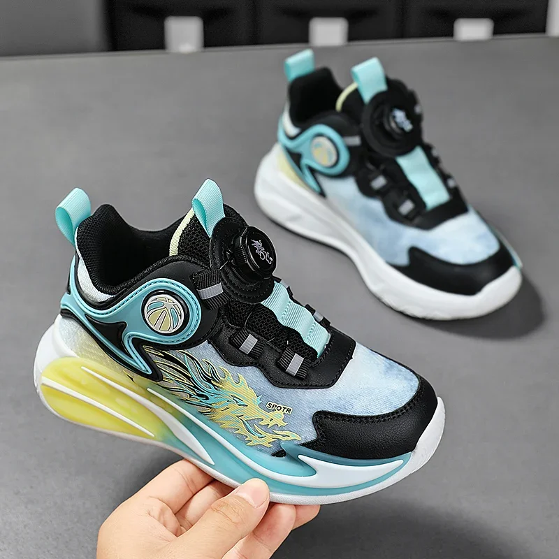 New Style Children Basketball Shoes Autumn Boys Sports Shoes Breathable Tennis Casual Daily School Kids Running Walking Sneakers