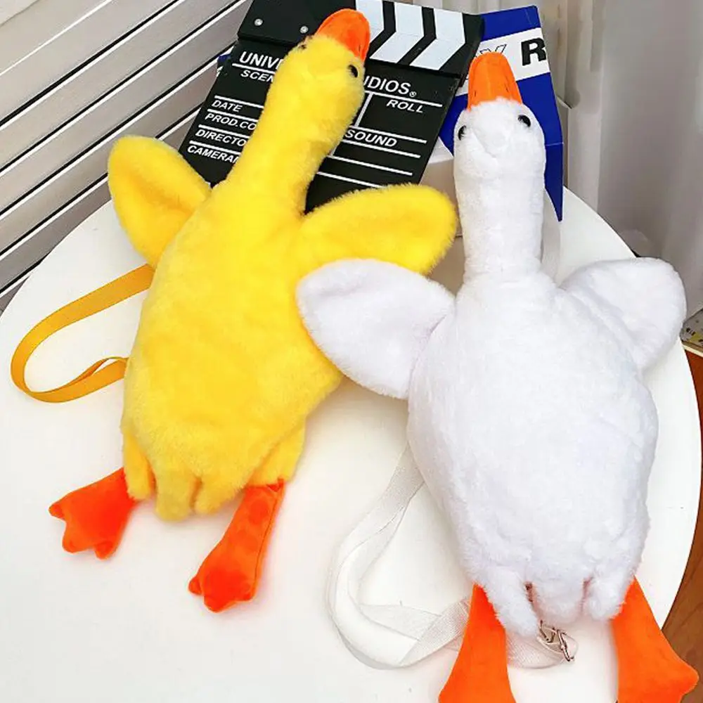Female  Girl Gift Cotton Polyester Cartoon Animal Goose  Bag Korean Style Bag Women Shoulder Bag Crossbody Bag