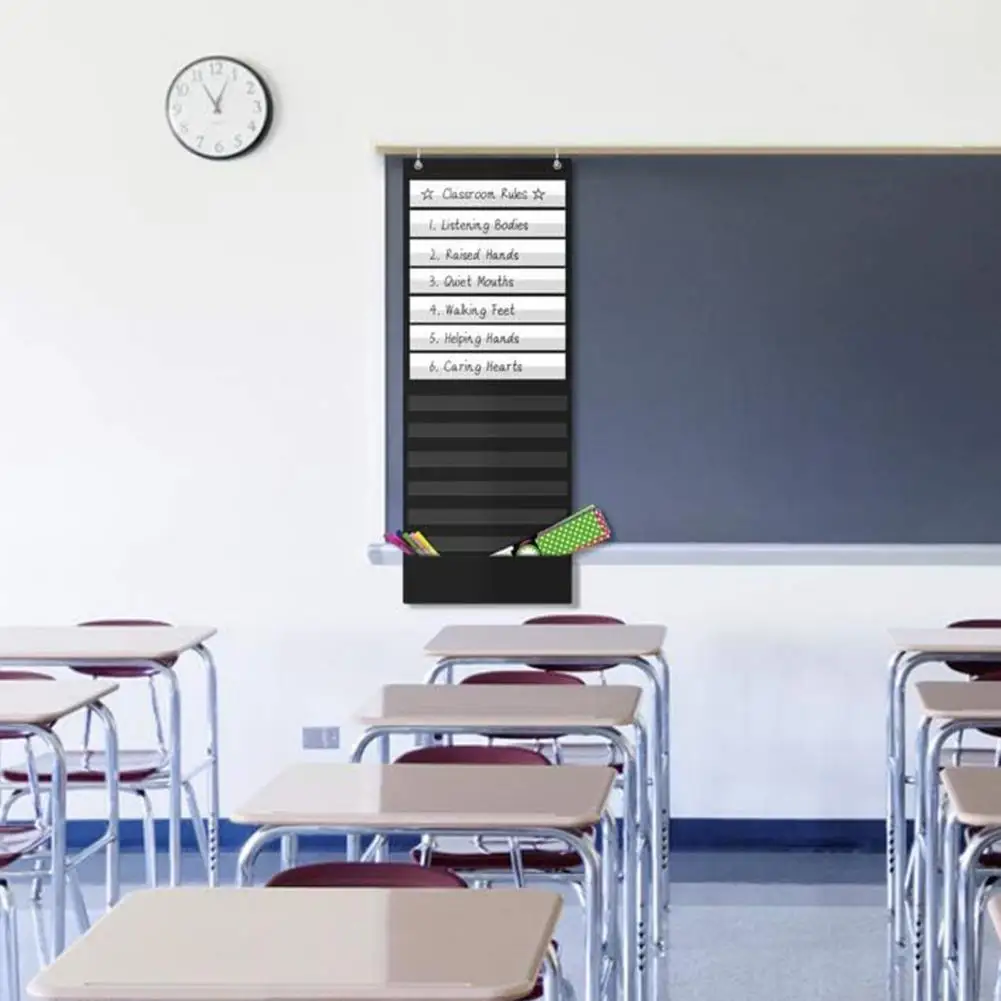 Schedule Pocket Chart Classroom Time Management Tools Versatile Educational Pocket Chart for Schedules Classroom for Preschool