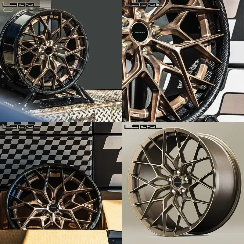 

i LSGZL Forged Wrap Carbon Fiber Custom 2-piece 5x130 5x114.3 5x112 19 20 21 22 Inch Concave Rims for Urus Car Wheels