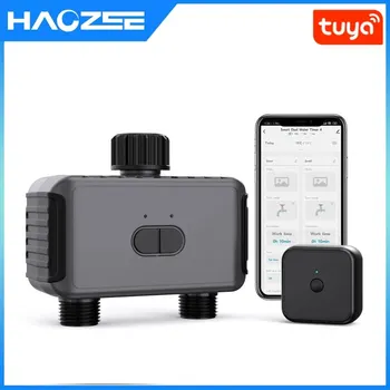 Tuya smart garden irrigation timers 2 outlet sprinkler drip irrigation controller water valve rain delay programmable controllers