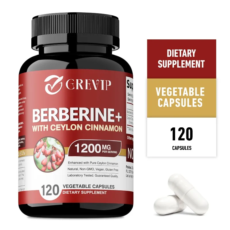 Berberine with Ceylon Cinnamon Capsules - Weight Management, Appetite Control, Support Digestion Health, Boosts Immunity,Non-GMO