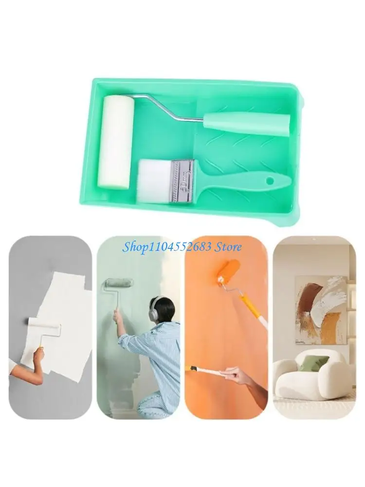 Heavy Duty 3 Piece Paint Roller Set Produced For Long Time Performances 
