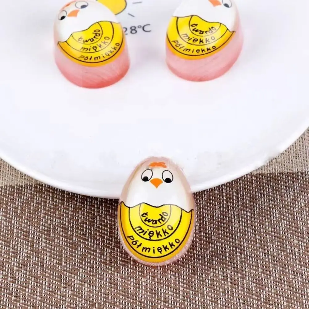 Color Changing Food Grade Boiled-egg Reminder Eco-Friendly Soft Boiled Egg Timer Resin Exquisite Egg Timer Kitchen