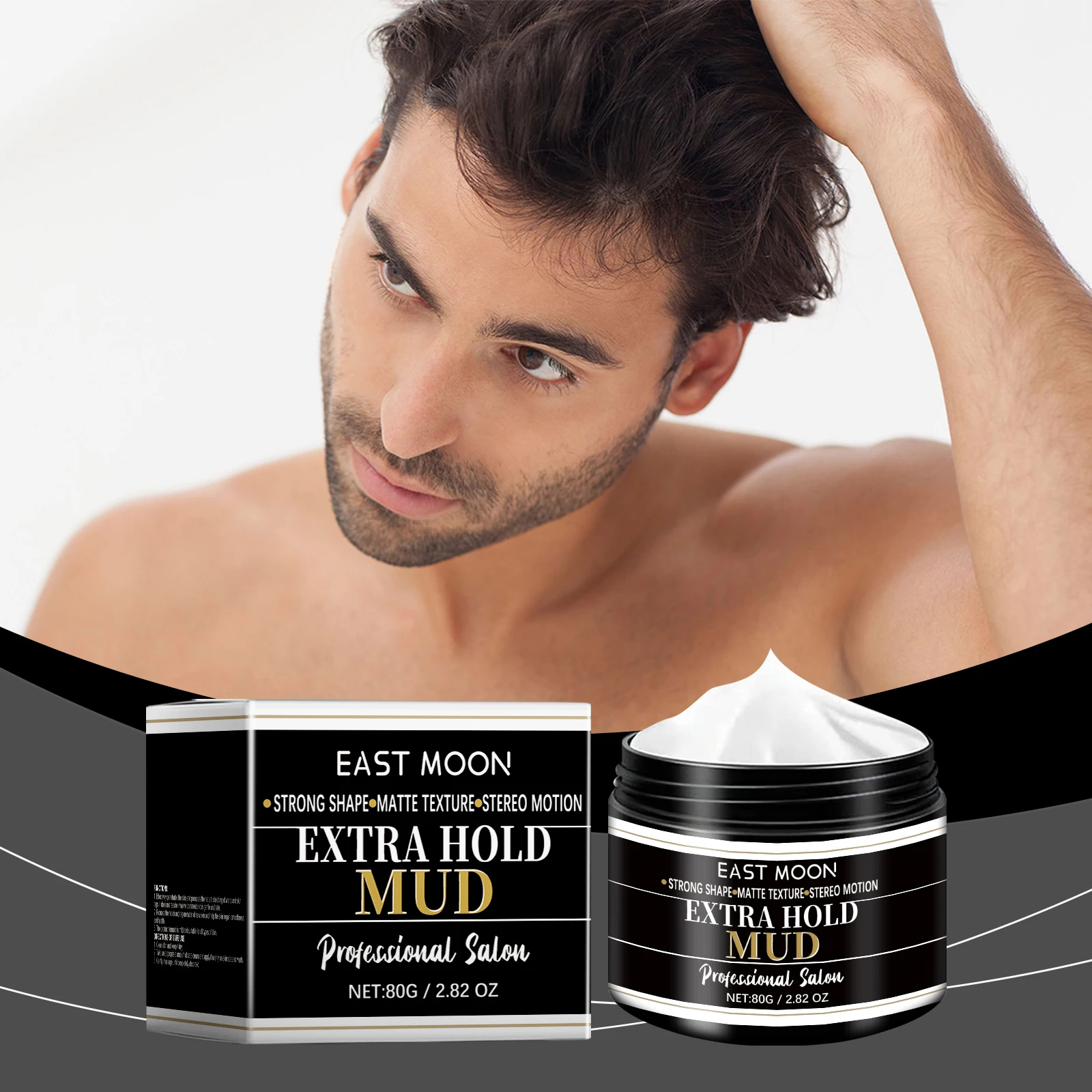 Crema para peinar el cabello con queratina, fuerte sujeción, Reduce el rizado, acabado mate, mantiene la suaviza, no pegajosa, mejora el Frizz, Gel moldeador de cabello para hombres