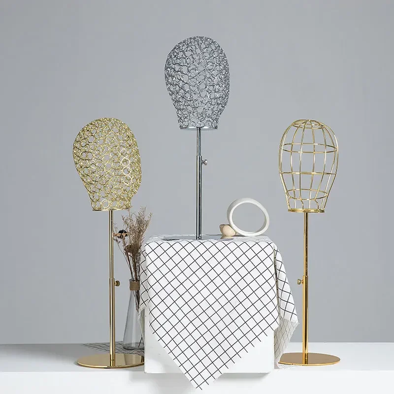 

Metallic Iron Mannequin Head Display Stand for Hats And Wigs Fashion Holder for Children Women And Men's Fashion Accessories