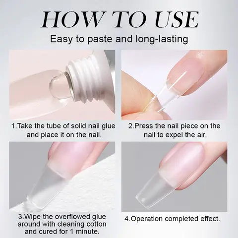 बॉर्न प्रिटी 30 एमएल सॉलिड नेल टिप्स ग्लू, प्रेस ऑन नेल्स के लिए, मैनीक्योर एक्सटेंशन के लिए क्लियर ऐक्रेलिक नेल जेल, नकली नाखूनों के लिए चिपकने वाला ग्लू 8 best sales नाखूनों पर गोंद लगाएँ - №5