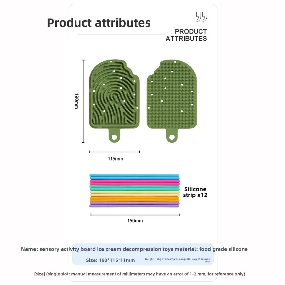 Bâtons de glace en forme de Fidget sensoriel, 12 cordes, planche d'activité sensorielle Double face, soulagement du Stress, planche occupée apaisante pour adultes