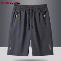 Short de Sport d'été pour hommes, vêtements de Sport Cool, Shorts de course, bas décontracté, Fitness, entraînement, Jogging, pantalons courts pour hommes, noir et gris 3