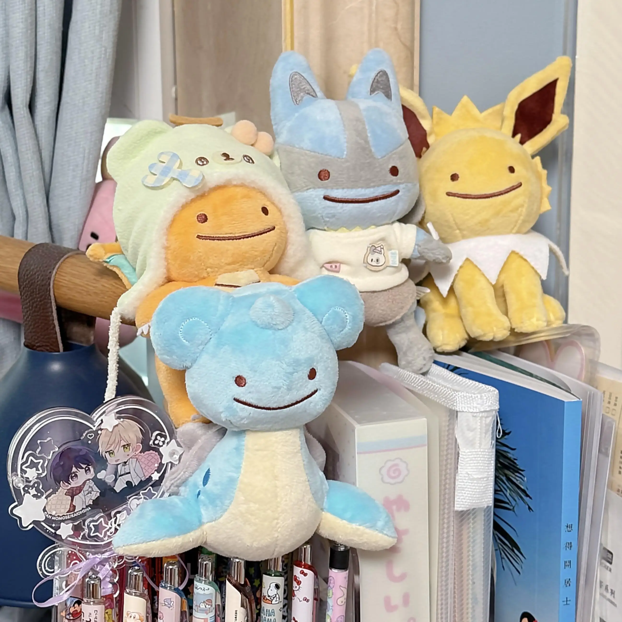 Pokémon Pokopia Dragonite Plush Ditto Transformation Plush Toy Charmander Eevee Ditto Lapras Dragonite Holding Dratini Doll