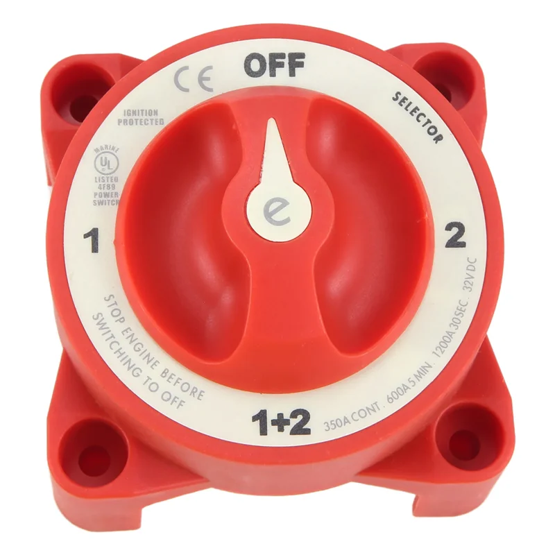 

Надежный переключатель аккумулятора постоянного тока 32 В 350 А, 4-позиционный селектор, переключатель аккумулятора для морской лодки, отключение для морской лодки