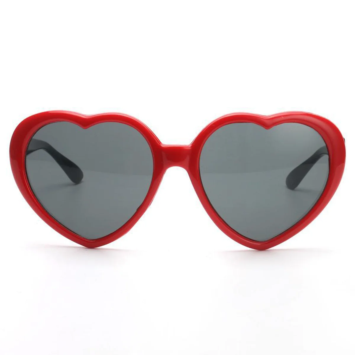 

Retro Oversized Heart Shaped Glasses Random Color Temple Party Performance Sunglasses Unique Costume Glasses