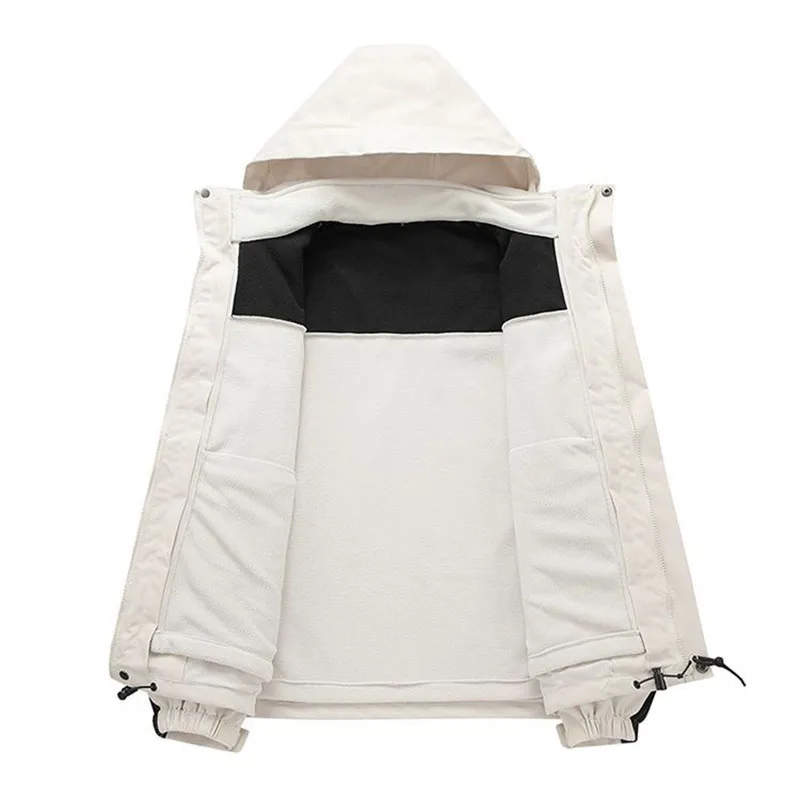 3 v 1 silná turistická bunda pro ženy, horolezectví, trekking, větrovka, venkovní sportovní bundy, podzimní zimní teplé fleecové nepromokavé kabáty - náhled 3