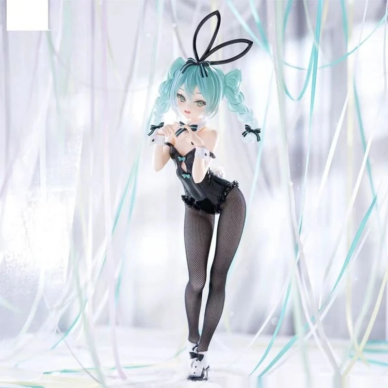 Figurka Hatsune Miku Króliczek Biały Jedwab Piękność Model Ornament Anime 2D Ręcznie Robiona Zabawka Prezent Festiwalowy Dla Fanów