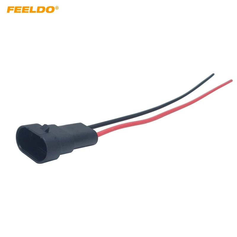 FEELDO Auto 9005/HB3 9006/HB4 H10 Male Connector Wiring Harness Plug Adapter For Headlight Fog Light Lamp Cable