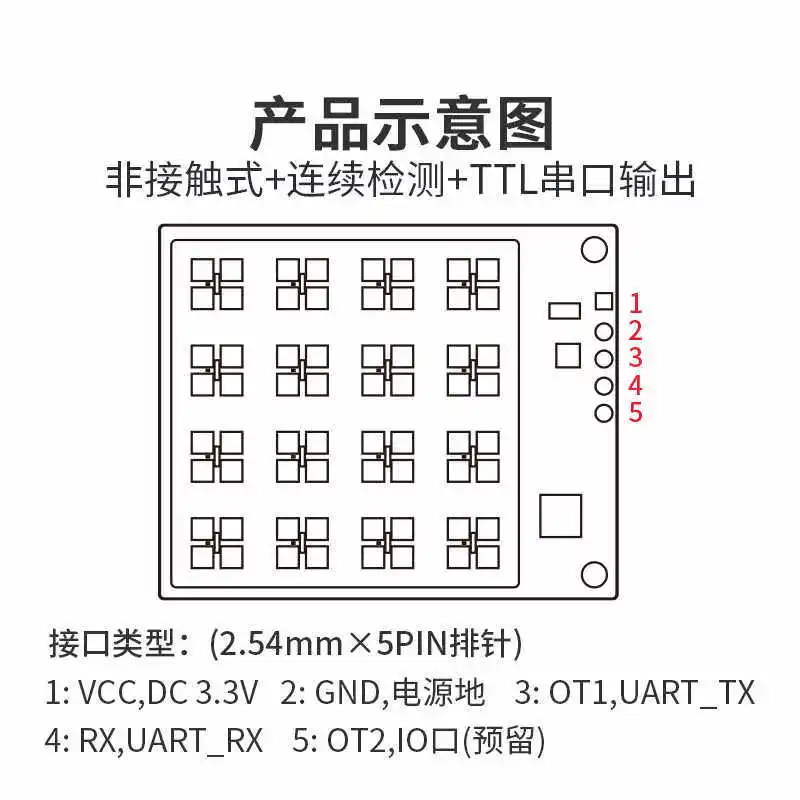 For 4G Water Level Detection Sensor LD2413 Liquid Detection Non-contact Induction Switch
