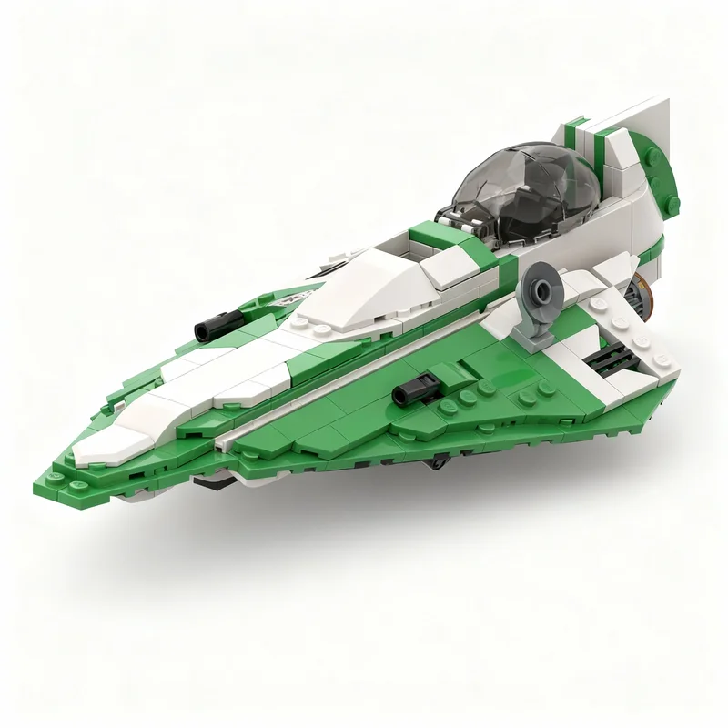 

325 деталей MOC Luminara Unduli S Delta 7 B Starfighter: Модель звездолета для сборки, архитектурные конструкторы, игрушки, рождественские подарки, развивающие игрушки