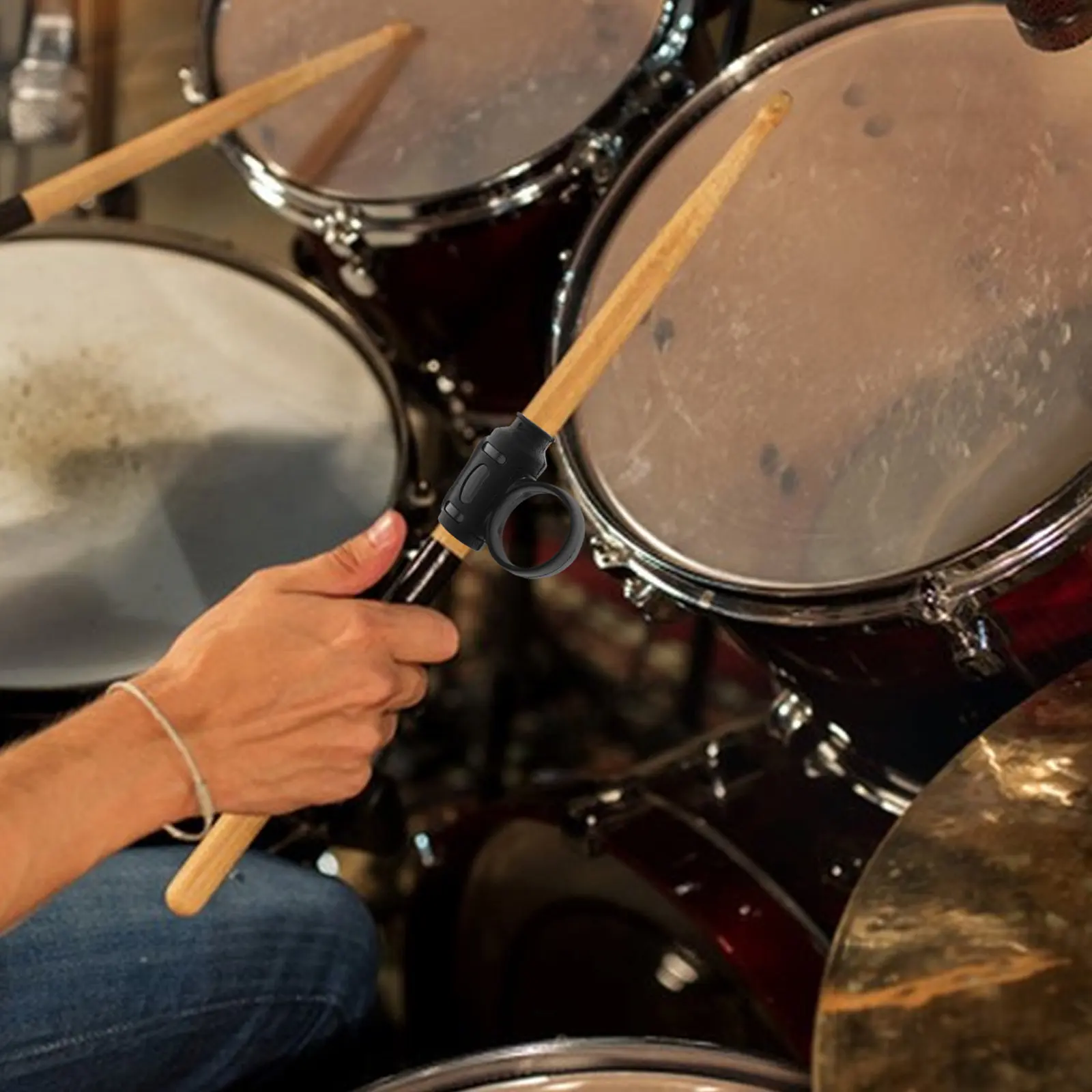 1Pair Drum Stick Control Clip Silicone Drumstick Holder Ring Anti-Drop Finger Grip Aid Beginner Drumsticks Practice