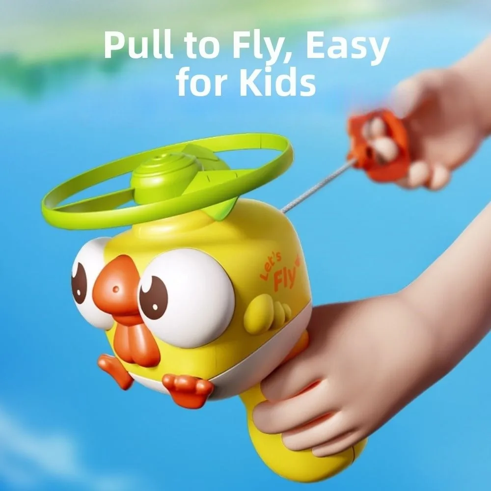

Hand-Pulled Bird launcher Soft material With Spinners Pull-string launching Cute bird shape Hand-held flying