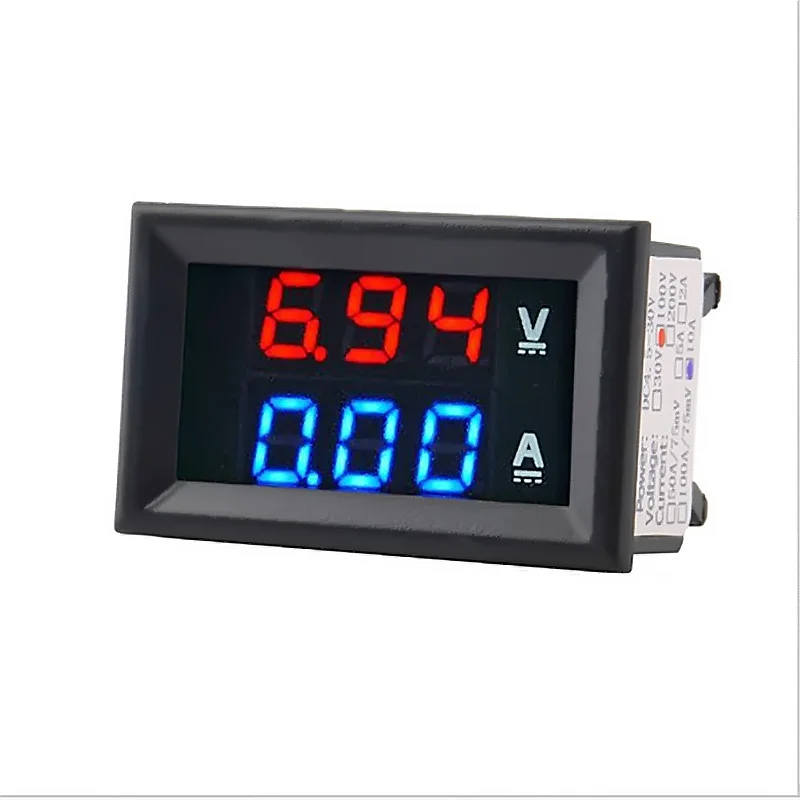 1pc LED Digital Voltmeter Ammeter 100V10A  Car Motocycle Current Meter Volt Detector Tester Monitor Panel Volt Meter Gauge