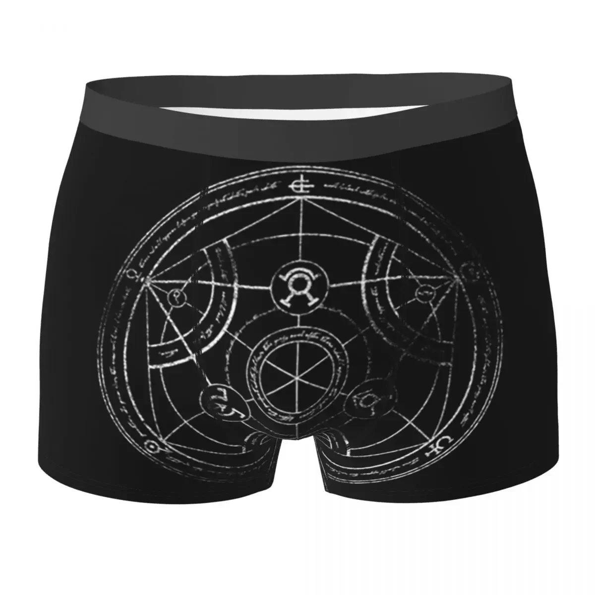 Boxer Onderbroek Shorts Human Transmutation Cirkel-Krijt Slipje Mannelijk Comfortabel Ondergoed Voor Homme Man Boyfriend Geschenken