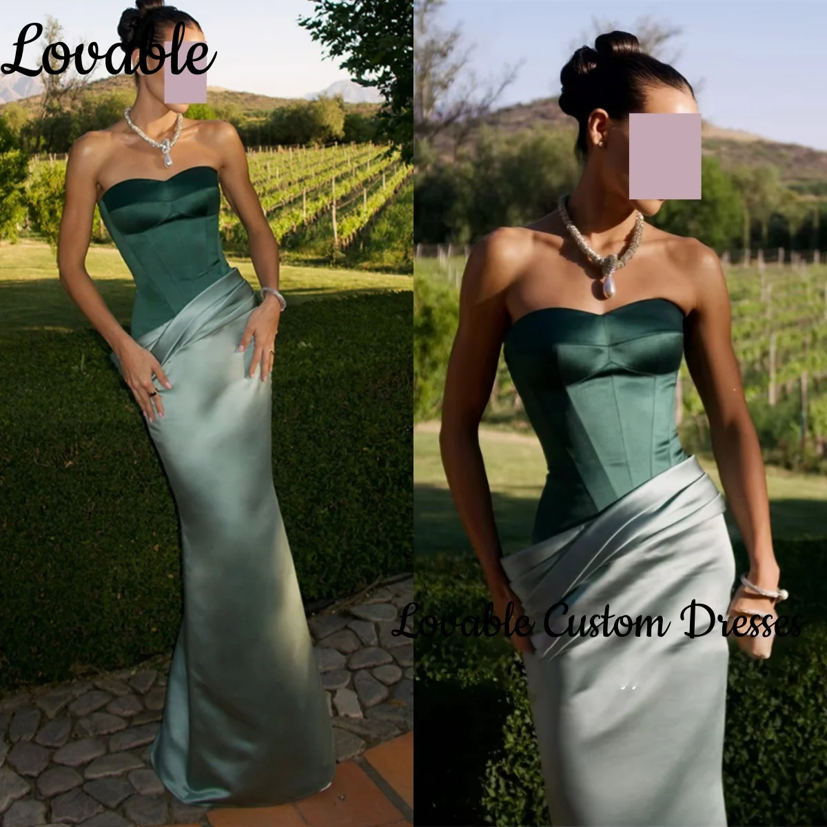 

Customize Sleeveless Luxury Dresses Evening Mermaid Sweetheart Elegant Dresses For Women Floor-Length Ruffle Dresses For Special