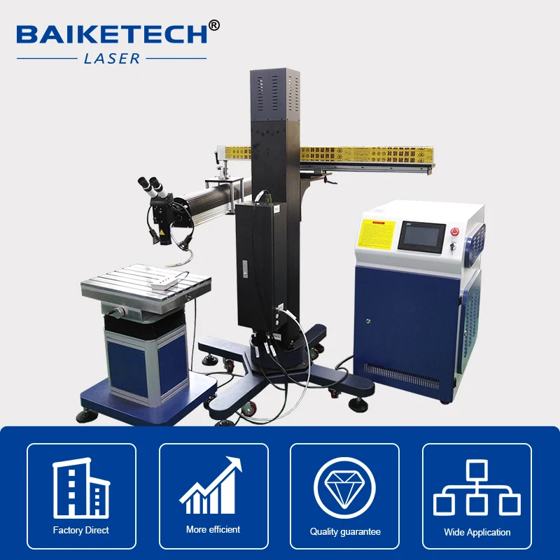 400W YAG Laser Cantilever Welding Machine External Water Chiller Automatic Mould Repair Laser Spot Welder for Stainless Steel