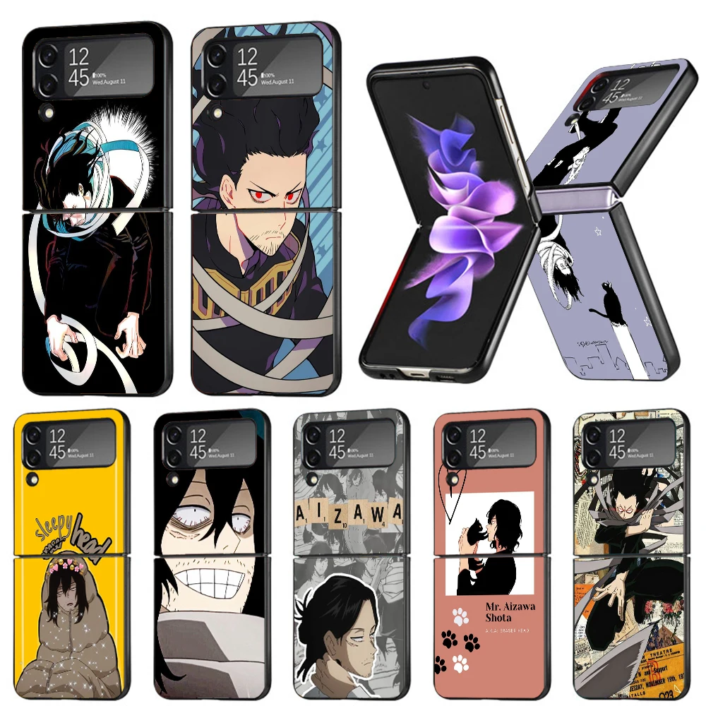 My Hero Aizawa Shouta Phone Case For Samsung Galaxy Z Flip6 5G Flip5 Flip4 Flip3 ZFlip 6 3 4 5 Hard PC shockproof Back Cover