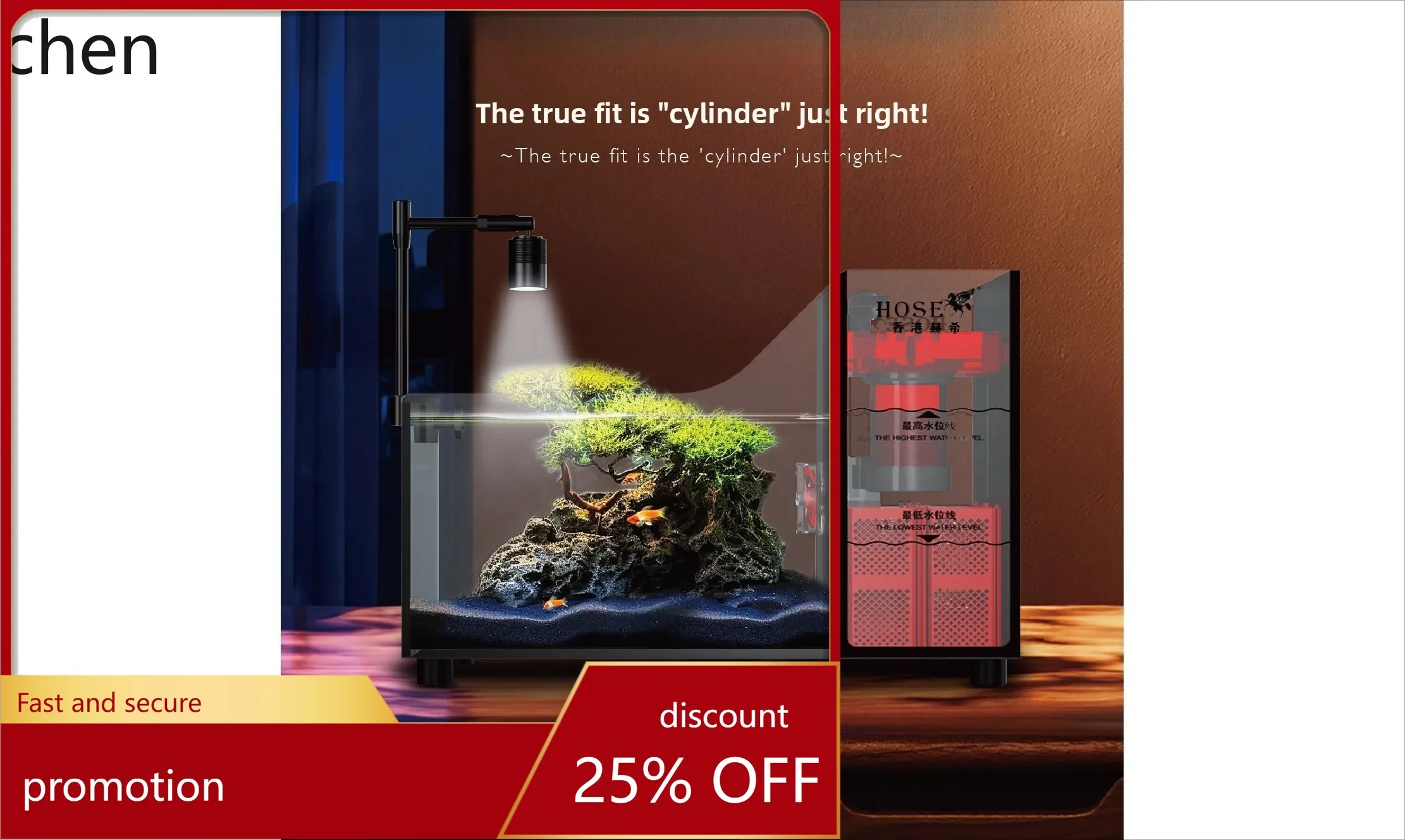 

CZ Desktop Glass Tank Bottom Filter Bottom Filter Floor Fish Tank Home Living Room Water Grass