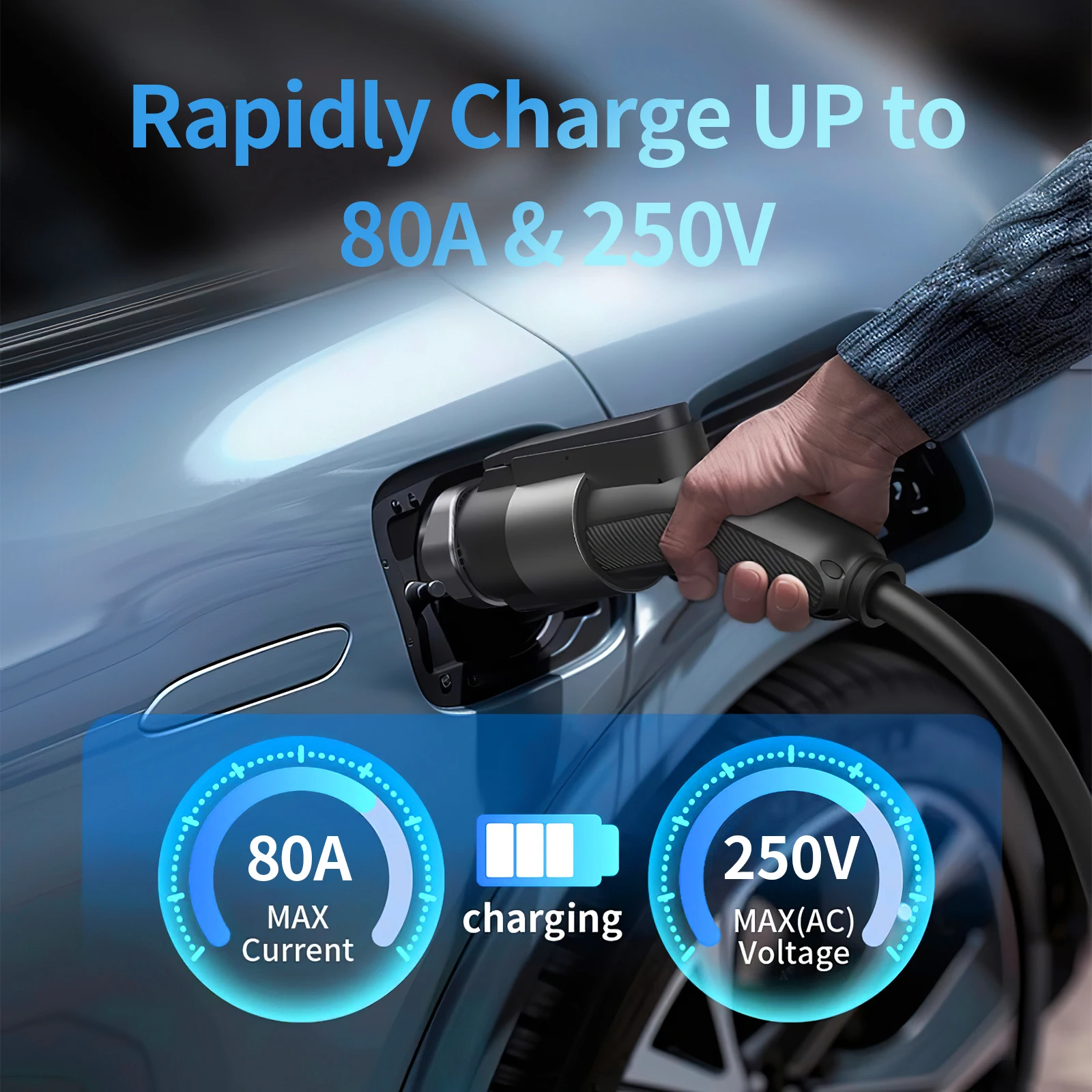 QIAO 80A Typ 1 auf NACS EV-Lad – Ev Charger Adapter Bewertung und Preis