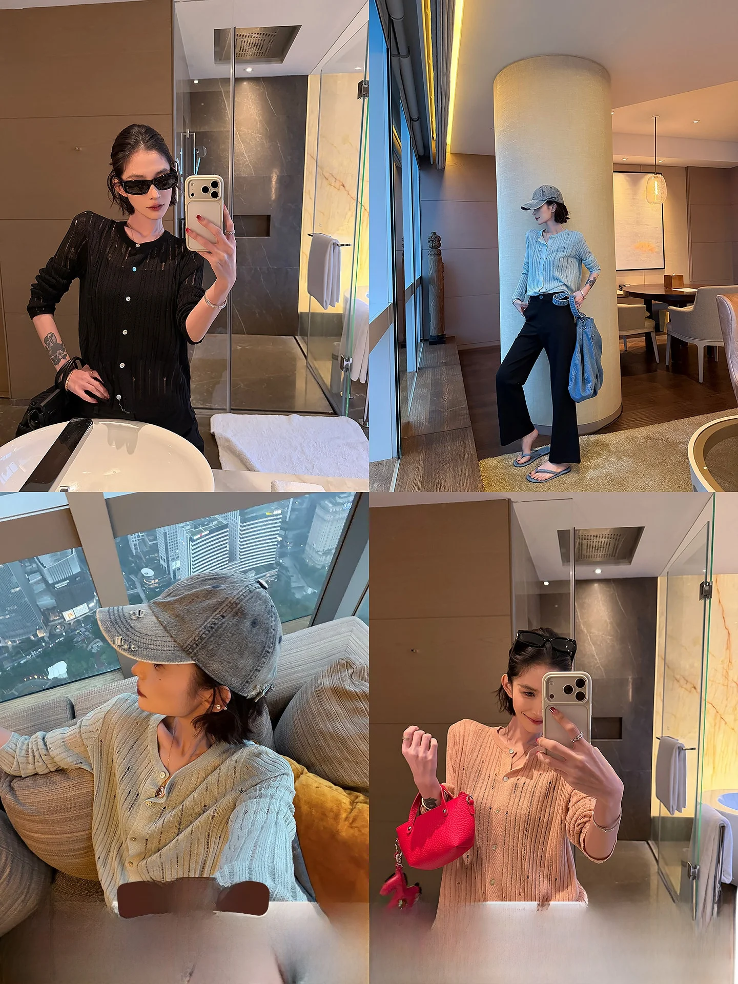 

Женский вязаный кардиган Wutong с длинными рукавами, приталенный, летний, в корейском стиле, с круглым вырезом и декоративными отверстиями, повседневная одежда из ткани Rylee