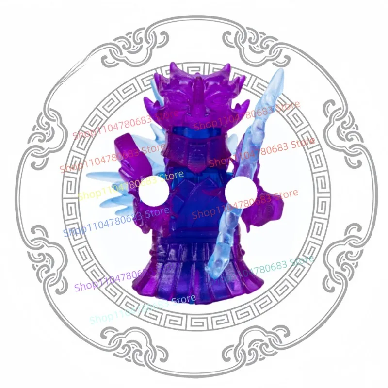 

Строительные блоки MOC, мини-фигурка, фиолетовый, прозрачный воин, мультяшная анимация, сборная модель, украшения, декоративные игрушки, подарок