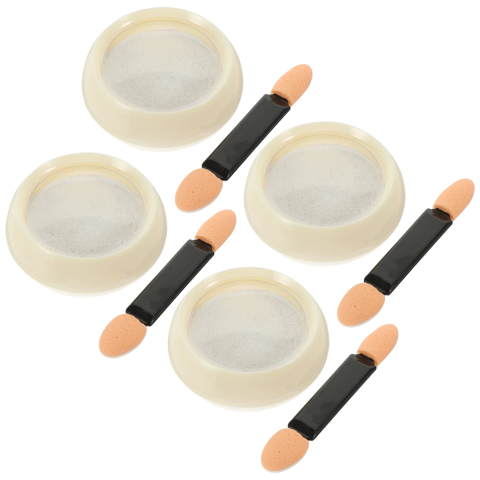 4 sets effen nagelpoeder creatief spiegeleffect DIY manicure decoraties glitterpoeder voor nagels holografische nagelkunst