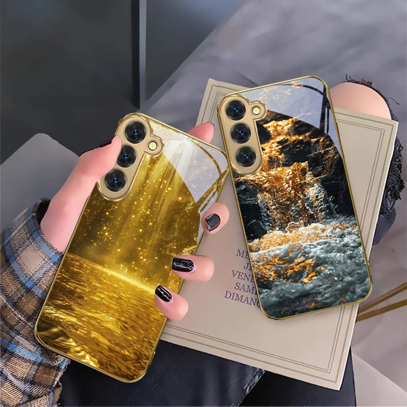 

Glorious landscapes For Samsung Galaxy S26 S20 FE S21 S22 S23 Plus S24 Ultra S25Ultra S21+ S22Plus Golden glass phone case