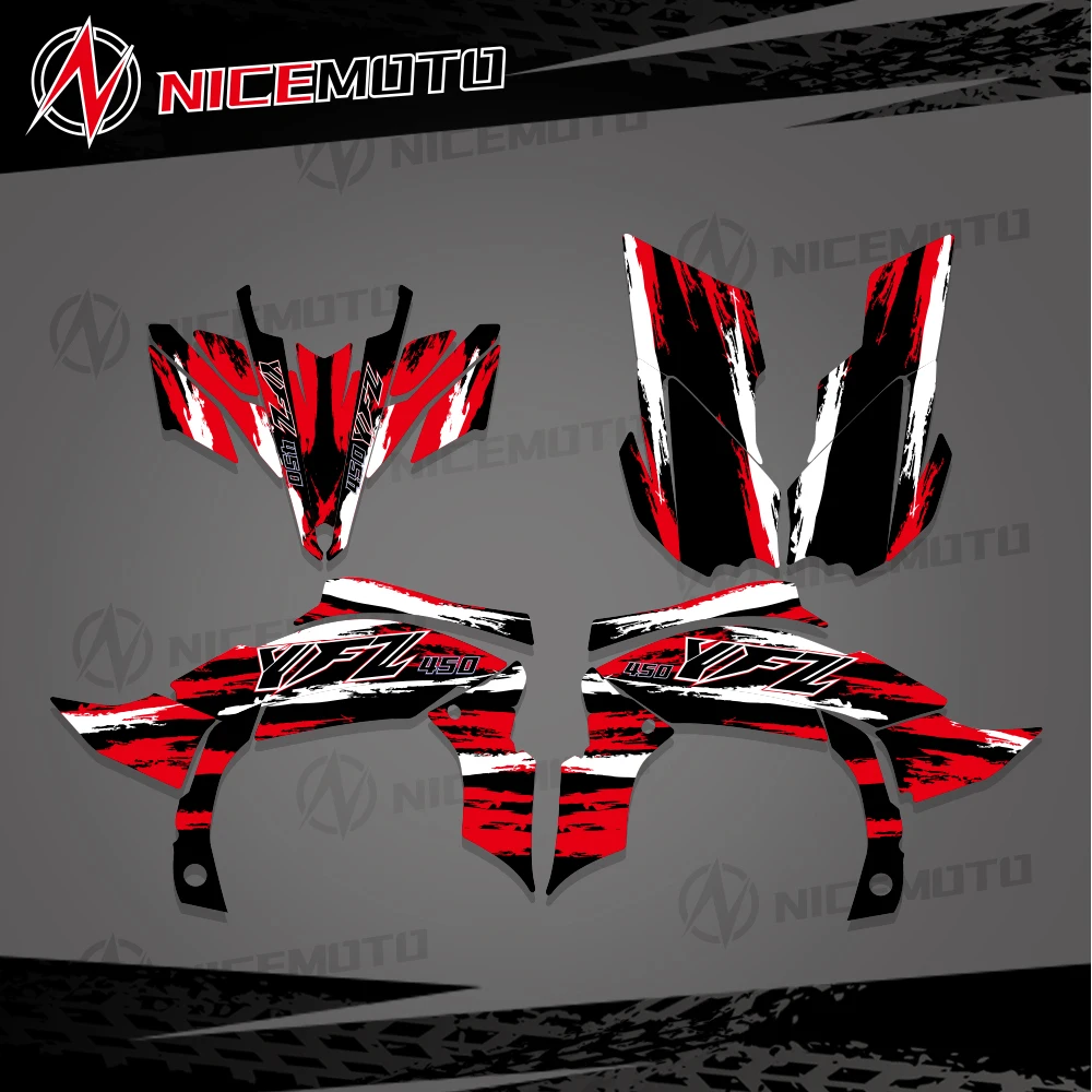 Nicemoto Atv Full Plastics Achtergrond Sticker Sticker Sticker Voor Yamaha Yfz450r Yfz 450r 450 R 2009 2010 2011 2012