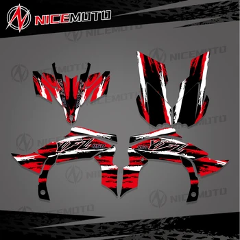 Nicemoto สติกเกอร์กราฟิกพื้นหลังพลาสติกแบบเต็ม ATV สำหรับ Yamaha YFZ450R YFZ 450R 450 R 2009 2010 2011 2012