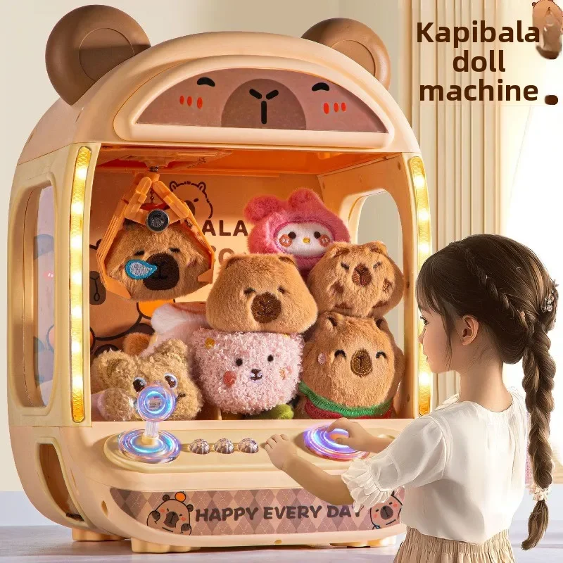 DIY Doll Machine Kids Coin Operated Play Game Mini Claw Catch Toy Crane Machines Music Doll Children Xmas Gifts Toys