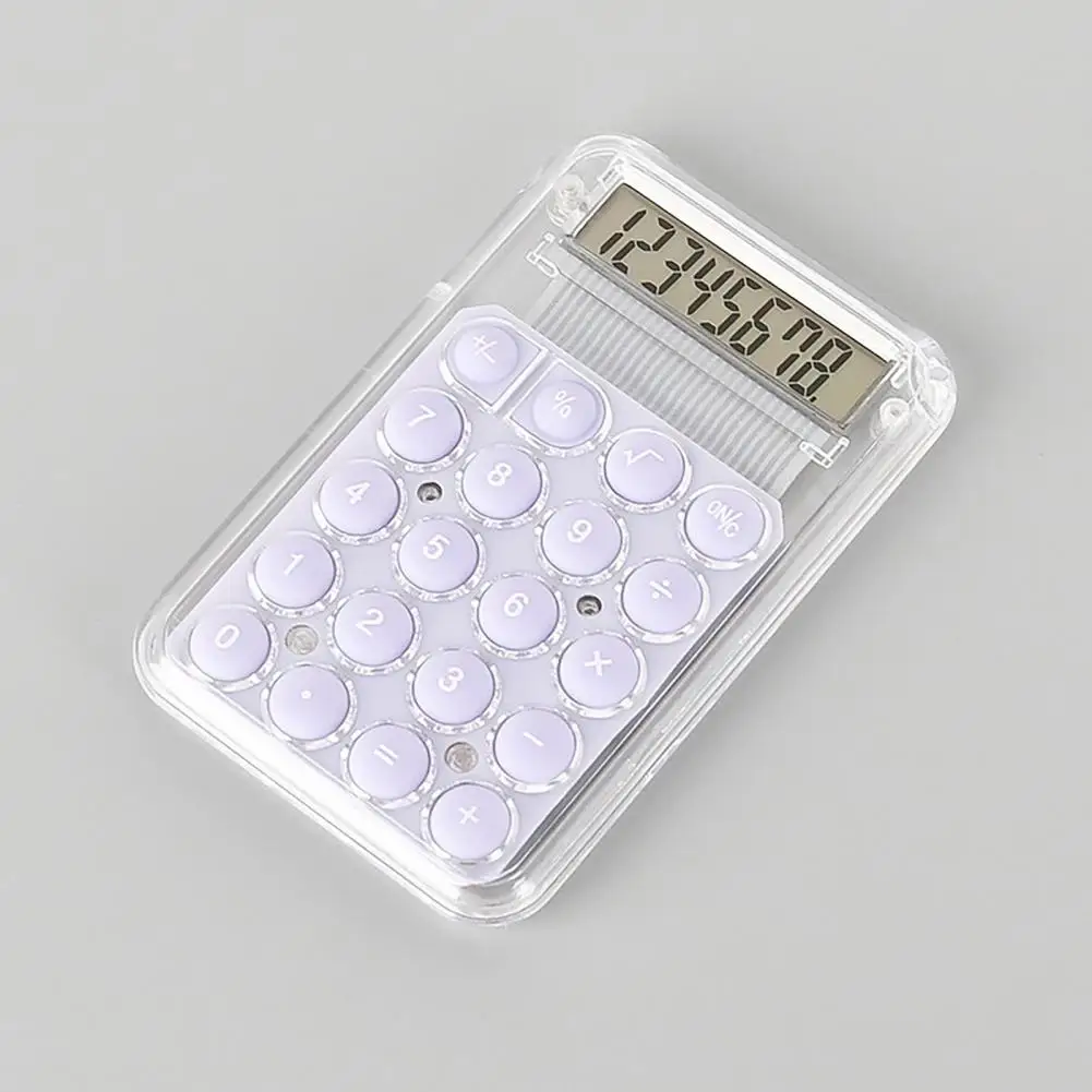 Office Calculator Travel-friendly Mini Portable Calculator with Lcd Display Big Buttons Battery Powered 8 Digit for Easy