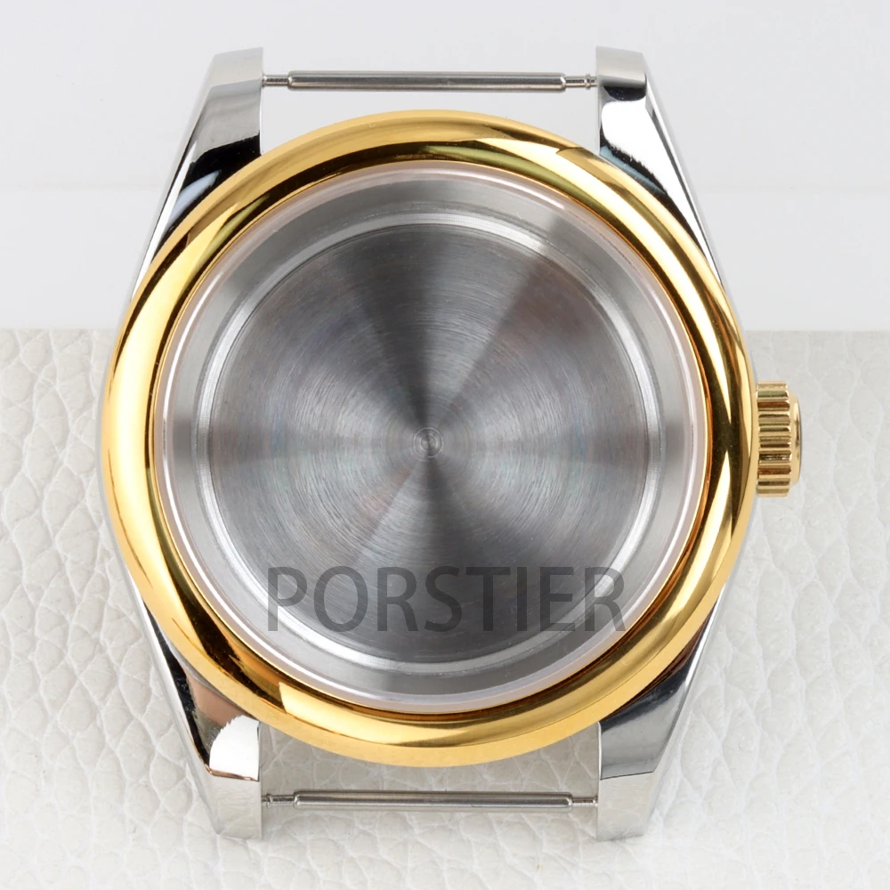 

Gold Silver 36mm/39mm NH35 Round/Flat/Gear Edge Case Sapphire Glass Solid 316L Stainless Steel for Datejust NH35 NH36 Movement