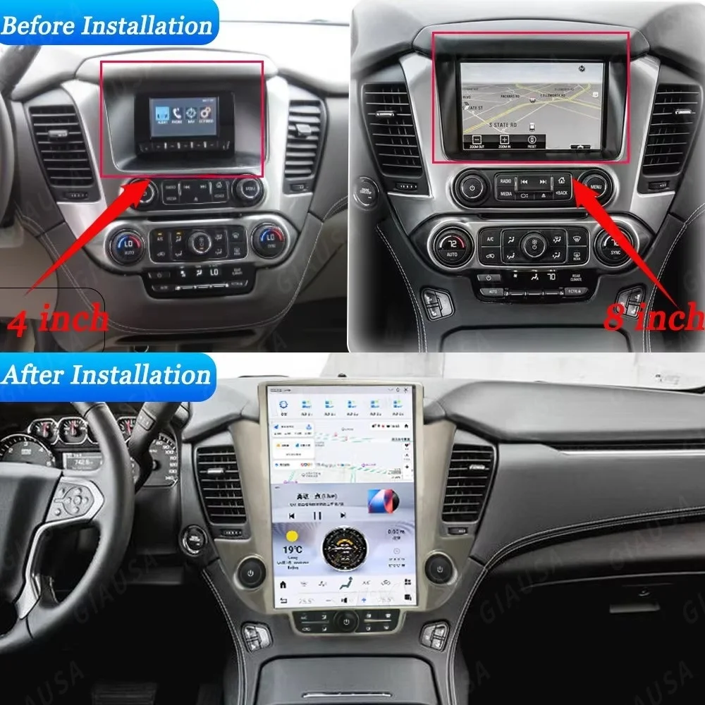 

14.5 Inch Vertical 2K Screen For GMC Yukon / Chevroler Tahoe Suburban2014-2020 Car Android 13 Radio Head Unit Multimedia Carplay