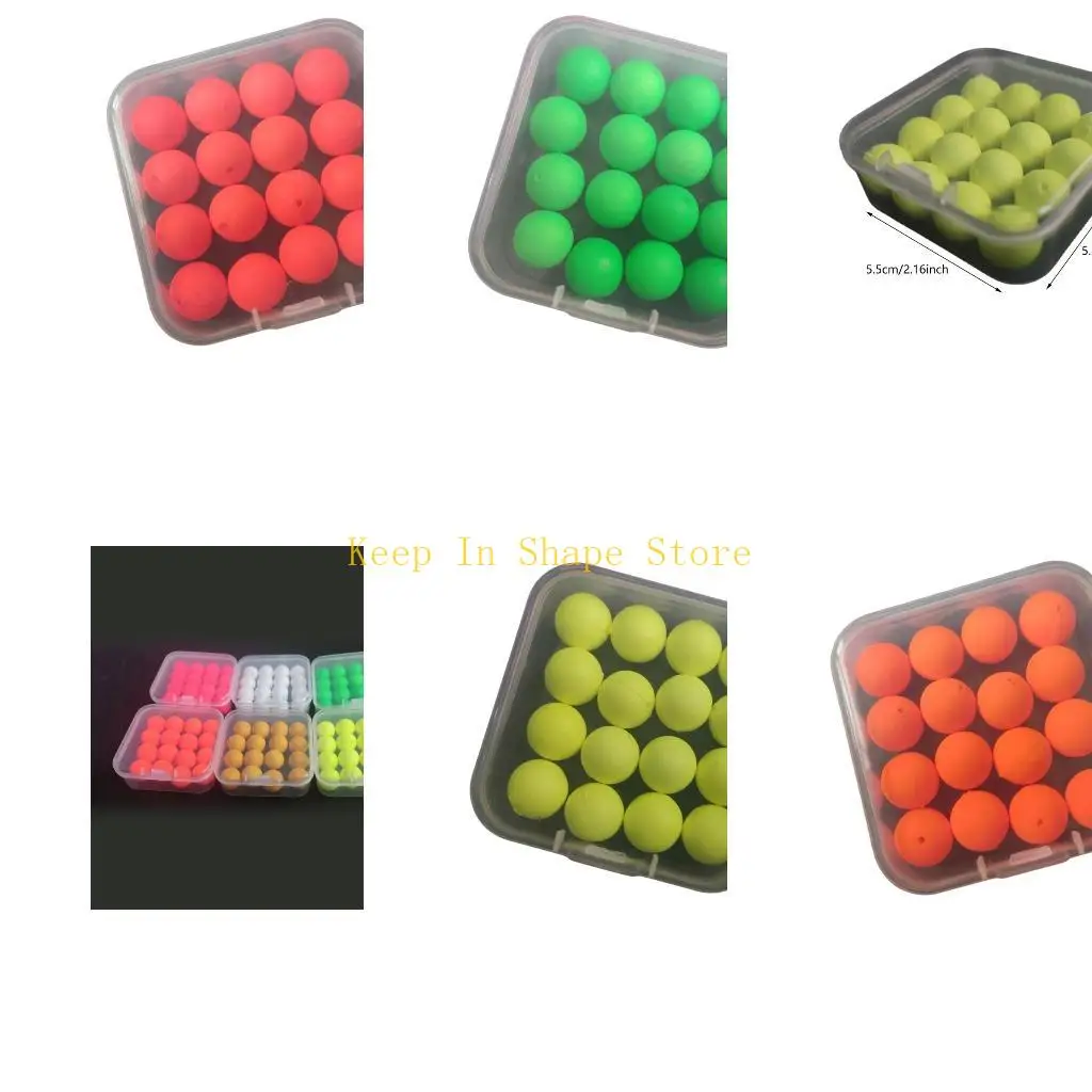 

U1JC 16Pcs Fishing Bobber Float Bead Fishing Float Bobbers Strikes Indicators Fishing Float Round Fly Fishing Bobber Tackle