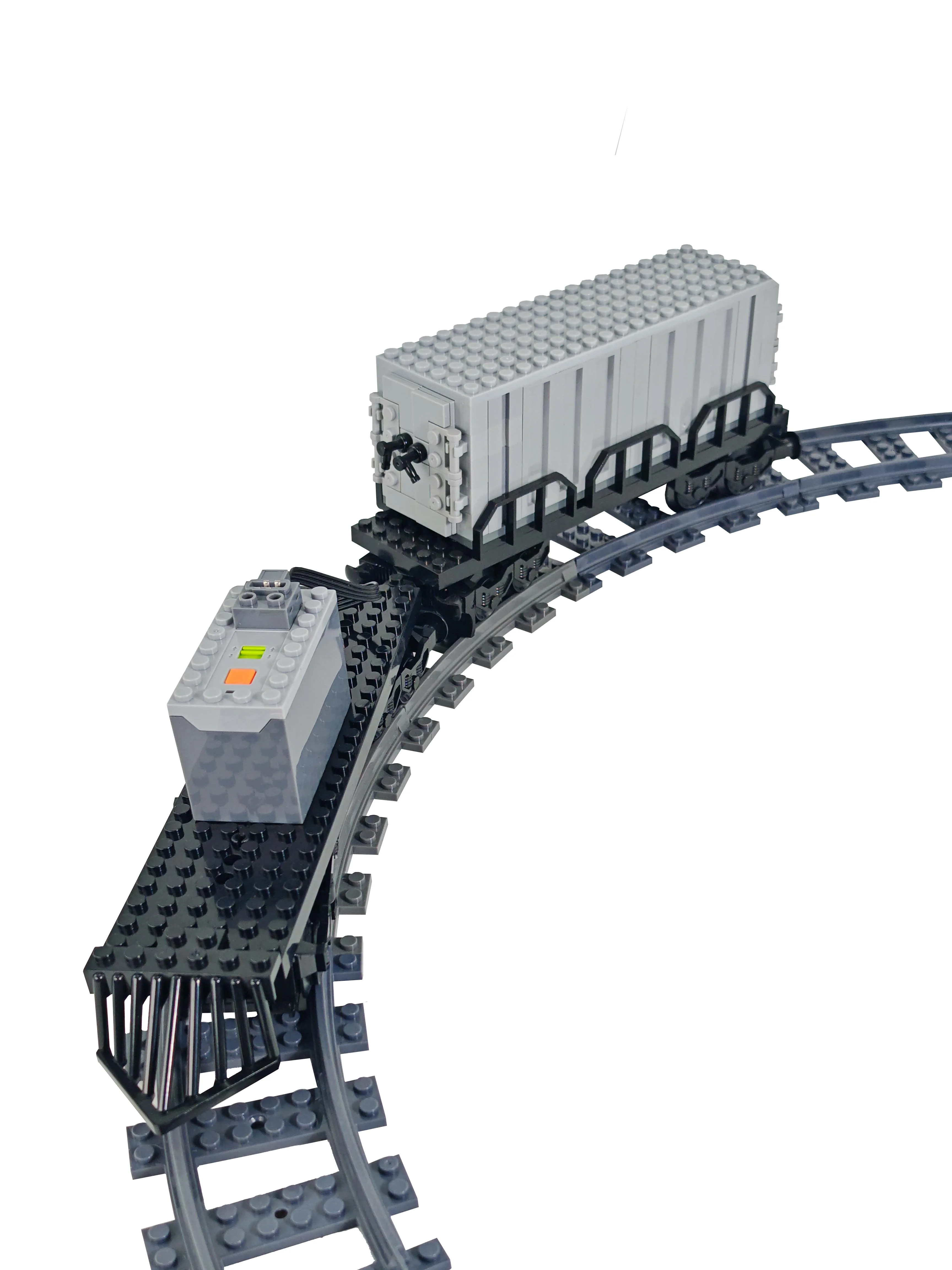 모크 기차 트랙 모터 테크니컬 블록 파워 펑션 부품 리모컨 + AAA 배터리 박스 세트 PF 브릭 DIY 장난감 액세서리