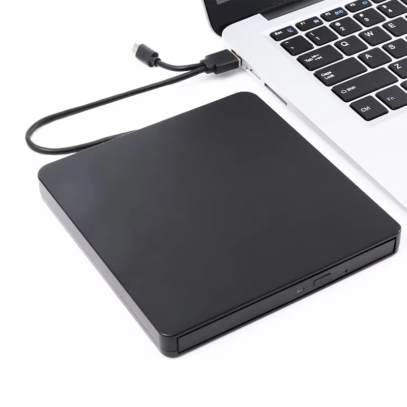 

Внешний оптический привод CD DVD-/+RW USB 3.0 Type C Портативный CD DVD-плеер для ПК, ноутбука, компьютера, Windows 11/10/8/7 MacOS