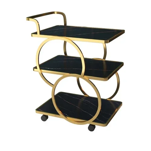 Rolling Bar Tables Trolley Kitchen Chariot Metal Wine Rack Serving Rolling Trolley Sideboards Shelf Archivadores Hotel Furiture