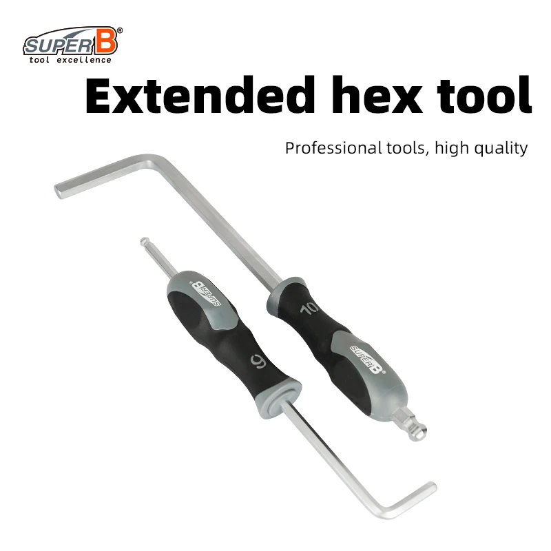 

Инструмент для ремонта велосипедов Super B, удлиненный шестигранный инструмент 6 мм/10 мм, специально, подходит для разборки шатунов, ступиц свободного хода и педалей