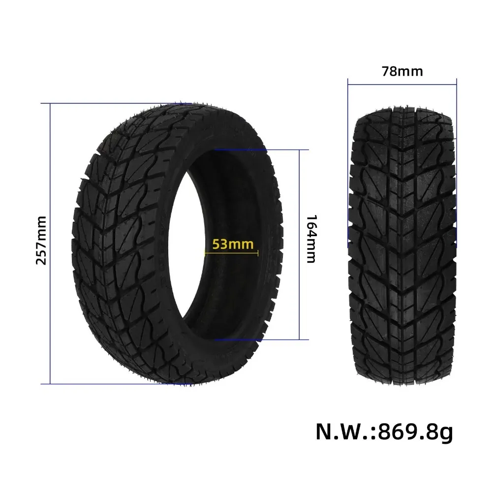 

10*3.0-6.5 Tubeless Tire for Electric Scooters Puncture-resistant Off-road Vacuum Tire Front Rear Tyre Replacement Accessories