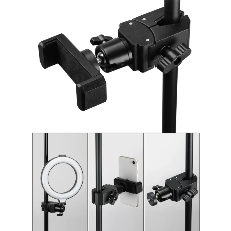 

ABS Constructed Tripod Mount for Smartphones Tablets Featuring Flexible Gooseneck and Universal Clamp for Stable Use best sale