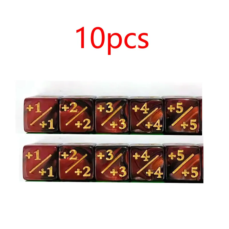 16mm 6 Side Dobbelstenen Tellers + 1 Kinderen Speelgoed Tellen Voor MTG De Verzamelkaart Gaming Token Loyaliteit gift 10 stks/zak