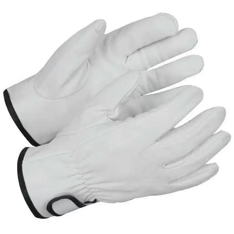 1 Pair Work Gloves Sheepskin Leather Soft Protective Gloves for Welding and Heavy Work for Workers